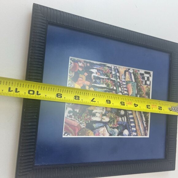 Paris Cafe Abstract Art Deco Framed Lithograph 10.5" x 9" Gallery Wall Framed - Picture 6 of 7